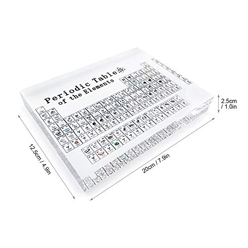 Tabela periódica de acrílico WooDlan Tabela periódica de elementos de acrílico Tabela periódica Deco