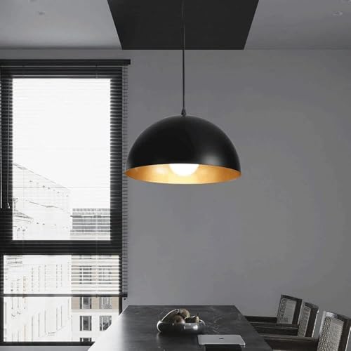 Lámpara de techo E27 moderna en hierro negro para iluminación interior 2