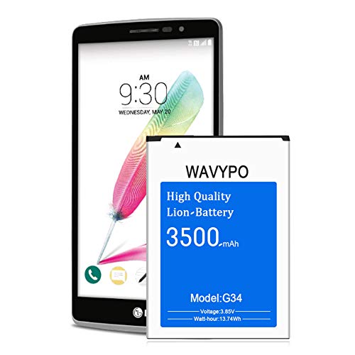 Wavypo LG G4 Battery, 3500mAh (Upgraded) G4 BL-51YF Replacement Battery for LG G4 H810 H811 H812 H815 US991 LS991 VS986, G4 G Stylo H631 LS770 Spare Battery [12 Months Service]