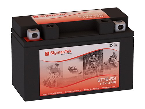 YT7B-BS 12V 6.5Ah GEL Battery - Replacement For Yamaha ZUMA 125 (2009-2018) & YFZ450 (2004-2013)
