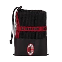 AC Milan Unisex Asciugamano In Microfibra Multiuso, Per Spiaggia, Viaggio E Multifunktionales Mikrofaser-Handtuch für Strand, Reisen und Sport, Schwarz, Einheitsgröße
