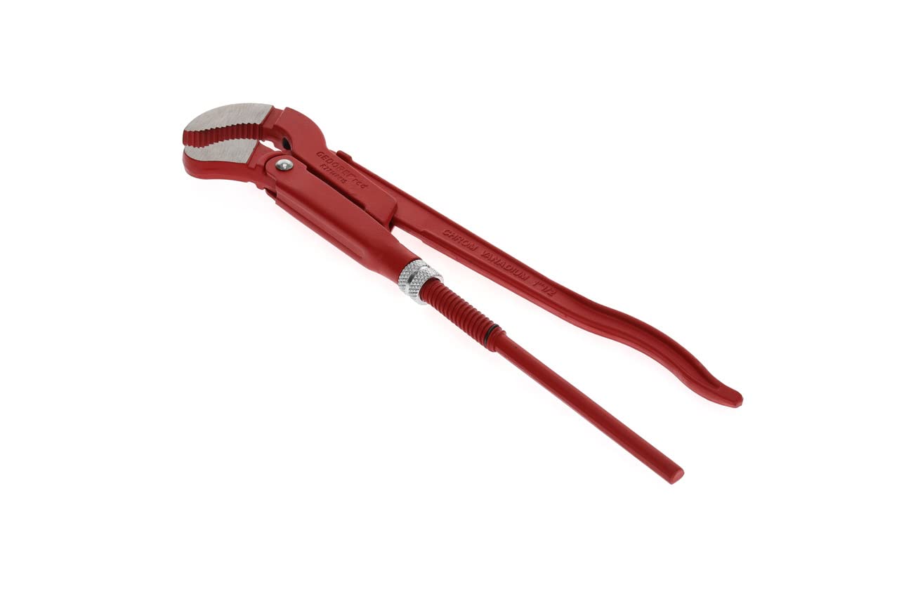 GEDORE Red Giratubi Angolare 45°, Giratubi 1 1/2 pollice, Apertura 55 mm, Bocca a S, Giratubi Svedese, Massiccio, Dentatura Contraria al Senso di Rotazione, R27140015