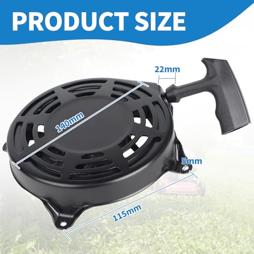 SWAWIS Seilzugstarter für Briggs Stratton Ersatzteile Seilzugstarter 497680 498144 Ersatzteile für Rasenmäher Starter Seilzugstarter für Briggs & Stratton Ersatzteile Rasenmäher Handstarter