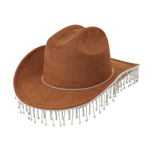 Chapeau en cristal orné de pompons strass d'une élégance remarquable