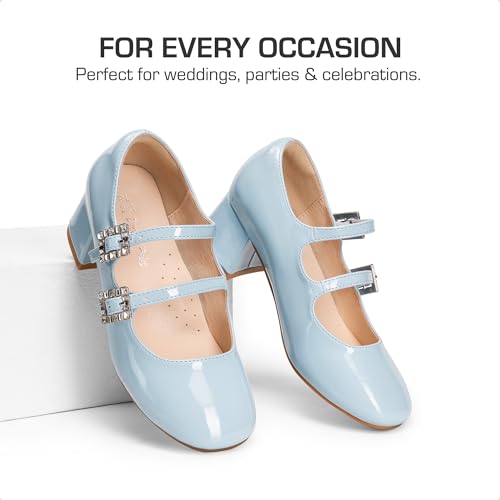 DREAM PAIRS Girls Dress Shoes Mary Jane Double Straps High Heel Easter Wedding Party Church Princess Communion Pumps for Little/Big Kids4