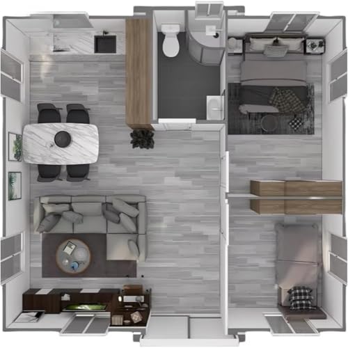 Pre-Sale Customized Products Portable Prefabricated House to Live in for Adults, 20ft Expandable Container House Mobile Home with 2 Bedrooms, Full Equipped Bathroom & Kitchen - Image 6