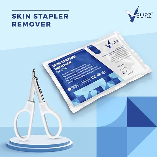 Image of Skin Staple Remover - Surgical Stainless Steel Tool for Safe, Painless, and Easy Removal of Surgical Skin Staples - Professional Medical Grade (3)