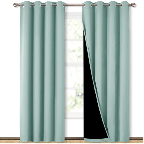 NICETOWN Aqua Blue 100% Blackout Curtain