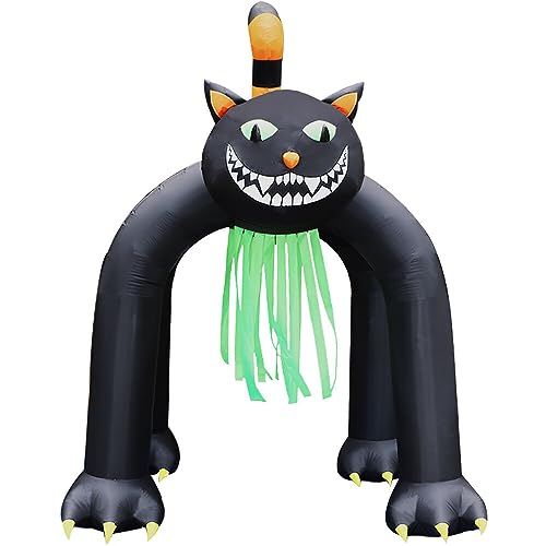Haunted Hill Farm 10-Ft Tall Black Cat Arch Blow Up