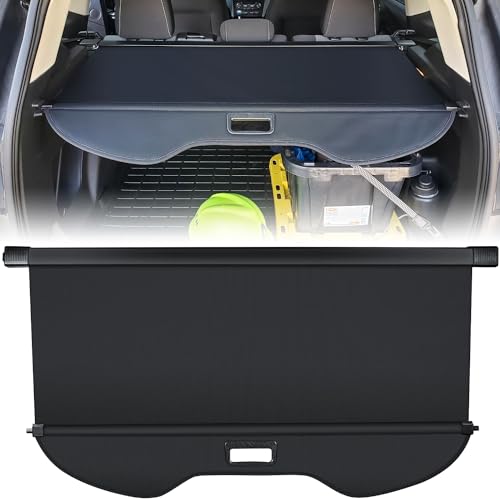 Image of Trunk Cargo Cover for Ford Escape 2013 2014 2015 2016 2017 2018 2019 Retractable Rear Trunk Cargo Luggage Security Shade Cover Shield Interior Accessories Waterproof All Weather (Black)