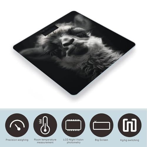 Báscula Digital de Baño con Pantalla LED Clara y Plataforma de Vidrio Templado miniatura 3