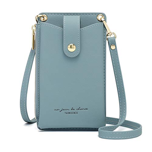 Bolsa tiracolo feminina pequena de couro leve bolsa de ombro carteira de cartão com cordão bolsa feminina bolsa bolsa bolsa feminina, B - azul, Large