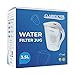 Clarifilter Carafe filtrante 3,5 l avec rappel de filtre électronique – Comprend 1 cartouche filtrante CLF-07 (Blanc)