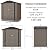 Patiowell 6x4 FT Storage Shed, Outdoor Metal Sheds with Lockable Door and Sloping Roof, Waterproof Outside Utility Garden Tool Shed with Breathable Vents for Patio Lawn Backyard, Brown