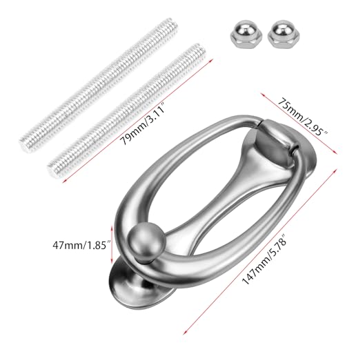 Woogim Sliver 1 Pcs Zinc Alloy Oval Door Knocker For Front Door Home Decoration Ring Door Knocker thumb #1