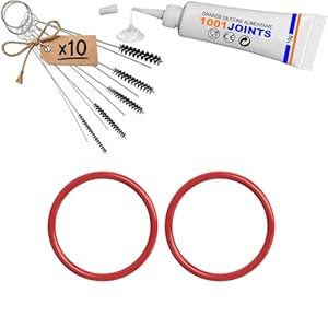 KIT 2 JOINTS ENTRETIEN DIFFUSEUR MACHINE À CAFÉ REMPLACEMENT COMPATIBLE AVEC DELONGHI EAM ESAM ECAM ETAM MAGNIFIQUE INTENSE ETC… (BROSSE)