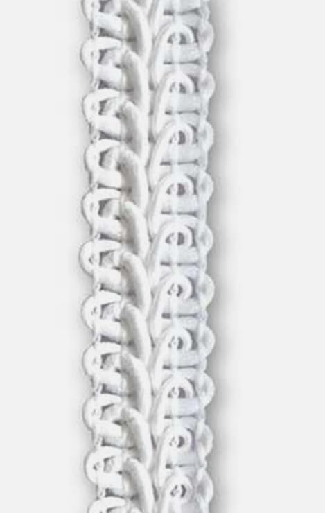 1 Pcs White 1/2 Inch Poly Chinese Braid Trim for Decorative 12 Yards -Rk8