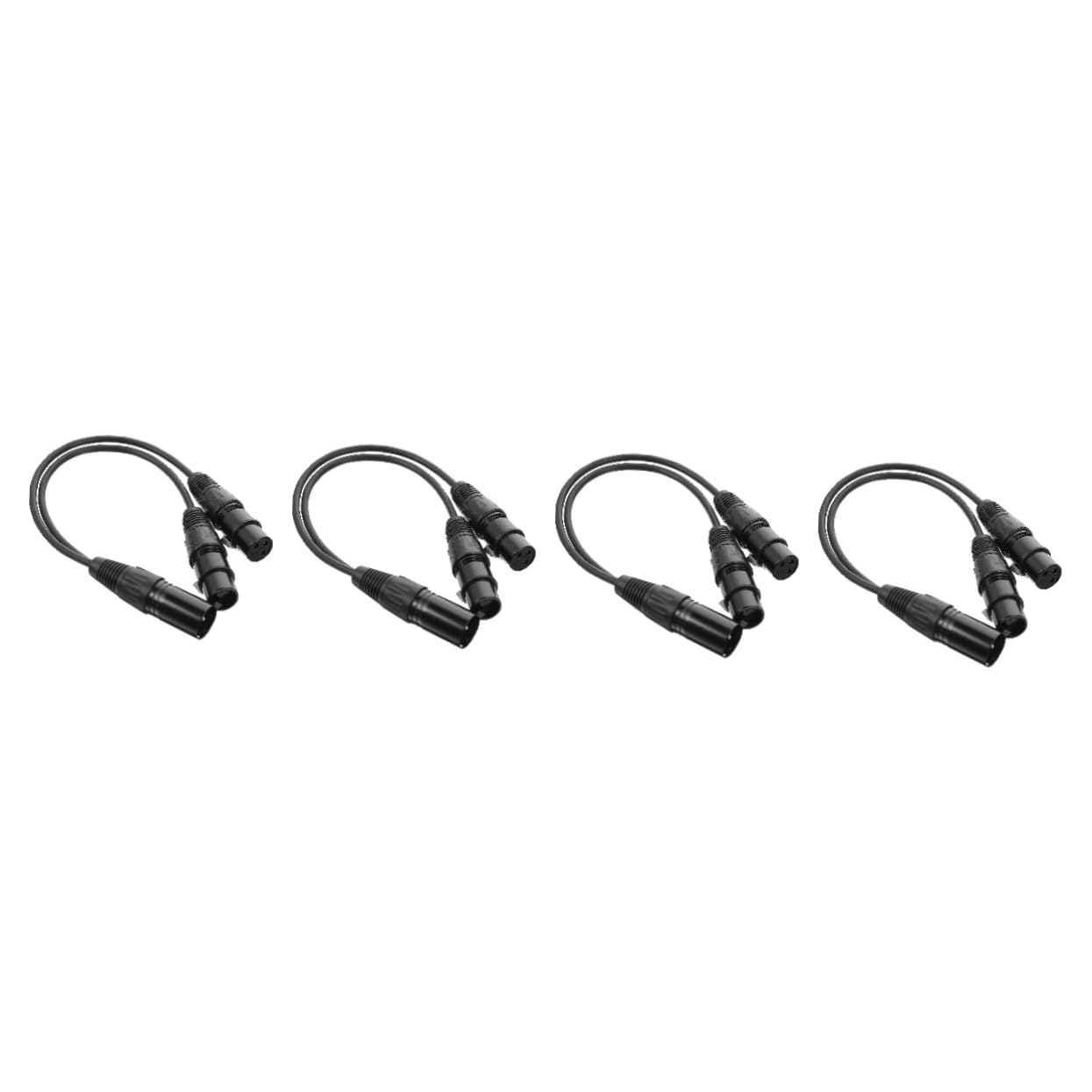 ibasenice 4pezzi Cavo Microfono Xlr Splitter Professionale Maschio Femmina Per Mixer e Microfoni Compatibile Per Eventi e Spettacoli Dal