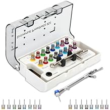 Dental Implant Torque Wrench Set Universal Prosthetic Kit Dental Implant Kit with Torque Adjustable Ratchet Screwdrivers 16pcs, Fully Autoclavable,10-70Ncm, Secure/Disassemble Implant Restorations