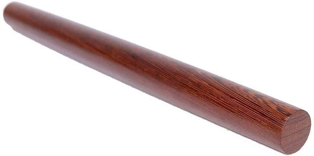 Rodillo de madera maciza para hornear cocina para hornear bola de masa de bola de masa de cuero antiadherente herramienta de aguja para uso doméstico-39cm