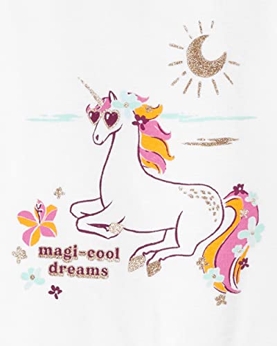 Carter's Toddler Girls 4pc Cotton Snug Pajamas PJs Set (MagiCool Unicorn, 5T)3