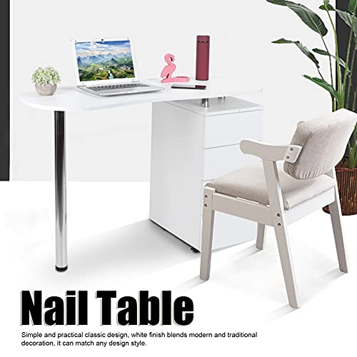 Nageltisch - Maniküretisch mit Schubladen Spanplatte Schönheitssalon Maniküretisch für Schönheitssalons, 43,3x18,7x30.9… – Bild 3