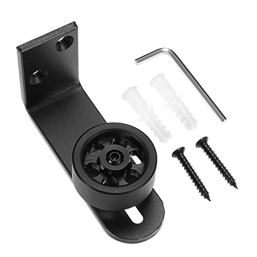 Hitommy Adjustable Hardware Sliding Barn Door Wall Guide Door Bottom Floor Guide with Screws