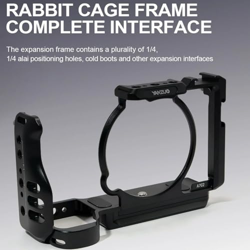 Image of Camera Cage A7C II A7CR Aluminum Cage for Sony A7C2 A7CR Camera (Silver)