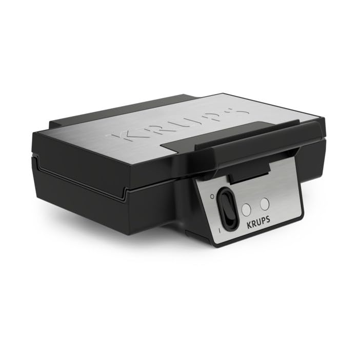 Krups FDK Iconic - Plancha para gofres, 850 W, placas antiadherentes con revestimiento de cerámica,...