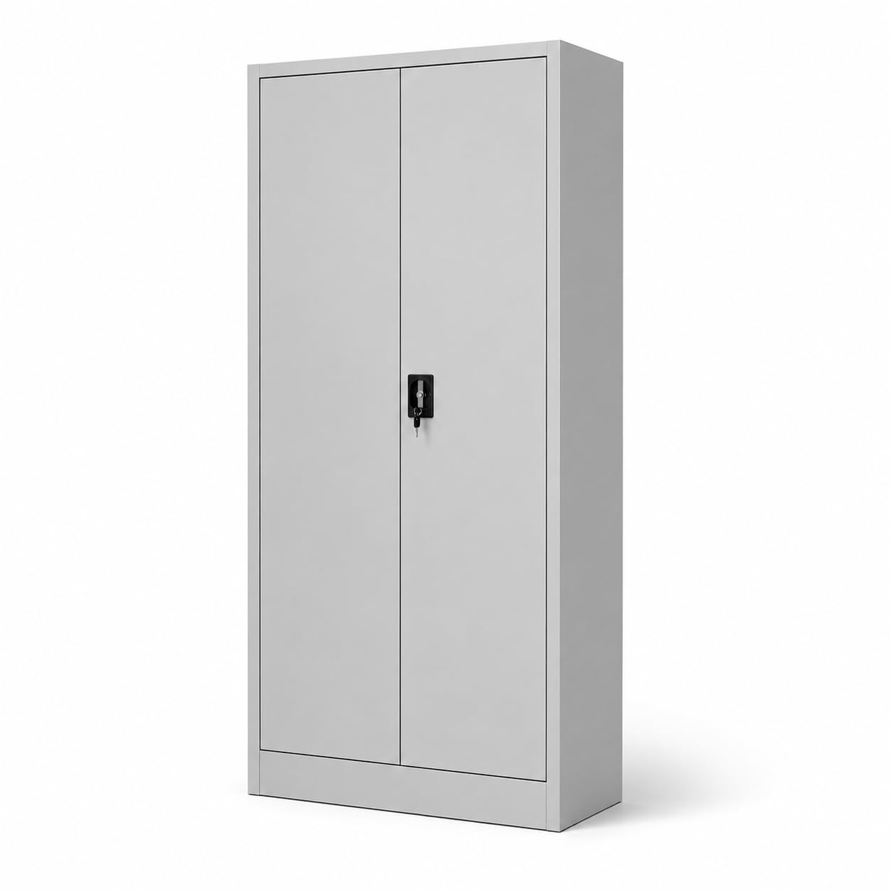 Armario archivador Oficina Acero 180 × 90 × 40 cm con Cerradura – 4 baldas Regulables 5 Posiciones, topes Anti-Ruido, 2 Puertas