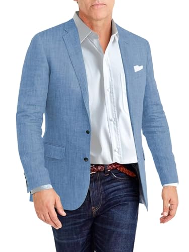 Mens Casual Blazer Regular Fit Linen Suit Jacket and Sports Coat Lightweight Men's Suit Separates