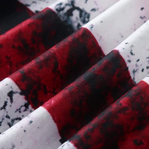 Independence Day Shirt Women, Women Tie-dye Independence Day Fashion Printed Colorful Short Sleeve Blouse - Image 7
