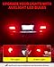 AUXLIGHT 1157 LED Bulbs 54-SMD 300% Super Bright 2057 2357 7528 1016 1034 LED Light Replacement for Car Brake Tail Parking Turn Signal Lights, Brilliant Red(Pack of 6)