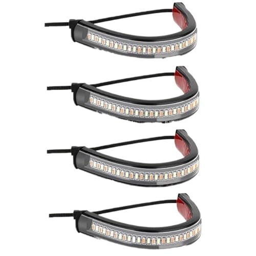 Clignotant de moto ambre blanc universel momt 12V pour une visibilité optimale sur route, lot de 4pcs
