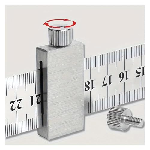 Tope for regla de carpintería y localizador angular de 40cm 4