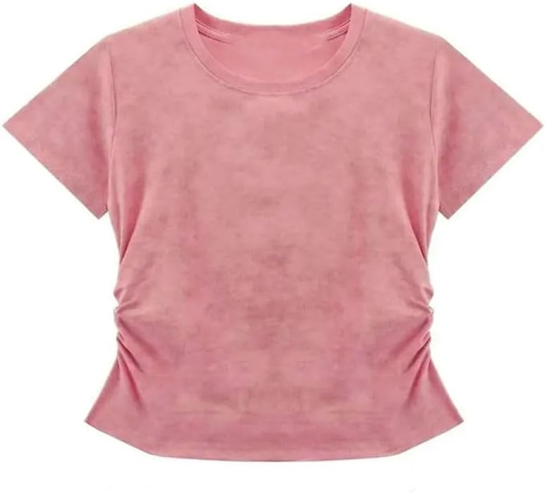 Women's Printed Tie-Dye Cotton Crew Neck Short Sleeve T-Shirt