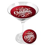 Snowy River Cocktail Toppers (1x6 Pack) - All Natural Edible Topper for Cocktails, Milk Shakes, Cakes and Ice Cream (Merry Christmas)