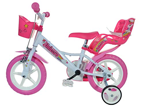 Dino Bikes 124RL-UN Kinderfahrrad Fahrrad, Weiß/Pink, 12 Zoll – Bild 4