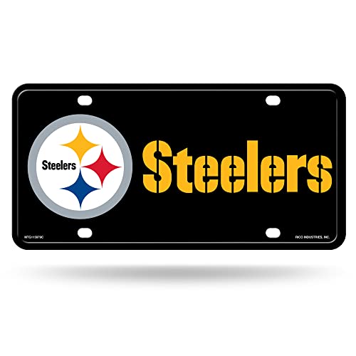 Rico Industries NFL Football Pittsburgh Steelers Color Rush & Gold Metal Tag