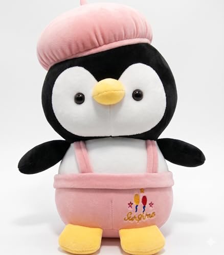 Image of Cute Penguin Soft Toy for Kids 30 cm | Ultra Soft Plush Stuffed Animal Teddy | Hugging Pillow Doll for Boys & Girls | Birthday Gift, Home Decor & Sleeping Companion (Pink)