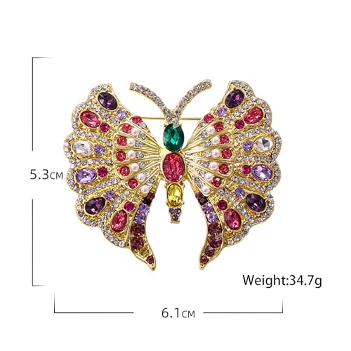Image of Insect Animal Brooch Pin for Women Rhinestone Lapel Pins Vintage Brooches for Costume Accessories