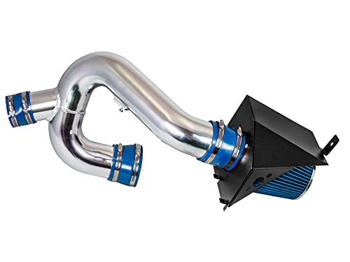 Cold Air Intake System with Heat Shield Kit + Filter Combo BLUE Compatible For 12-14 Ford F150 3.5L V6 EcoBoost