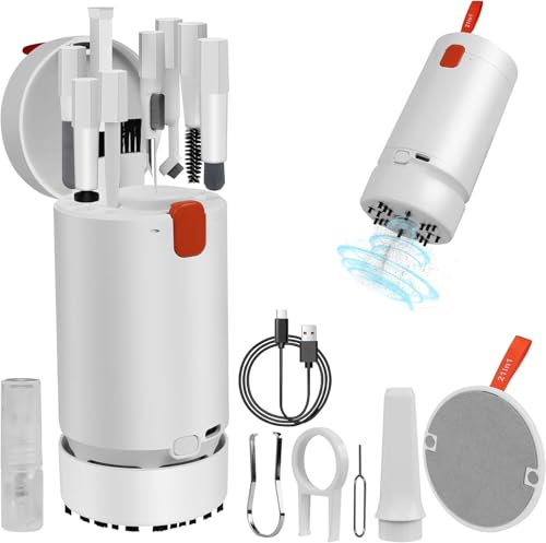 BUYFLUX 21-in-1 Multifunction Cleaning Kit, Upgraded Electronic Cleaner Kit with Mini Vacuum for Keyboard, Laptop, Phone, Camera, Earbud Cleaning, Multifunctional Computer Screen Cleaning Brush Tools