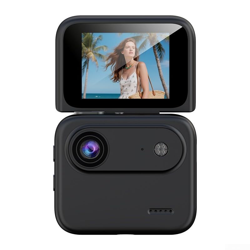 Contenuto della confezione: viene fornita con la action cam Y360 4K con schermo a libro, supporto sul petto, cordino, cavo dati e manuale utente in modo che gli accessori essenziali siano a portata di mano per il tuo primo scatto.