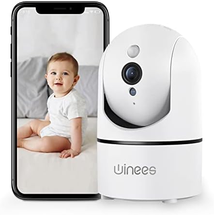 winees Baby Monitor, 1080P Indoor Camera with Audio and Night Vision, WiFi Surveillance Camera Security Home Dog Pet Monitor with App, Motion Sensor Detection 2 Way Audio WiFi Alexa Camera