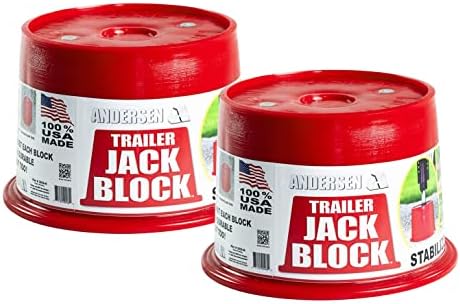 ANDERSEN HITCHES | RV Accessories and Supplies | Trailer Jack Blocks 2-Pack w/ Magnets | Leveling Stabilizers Jackstands Quickjack | 3608