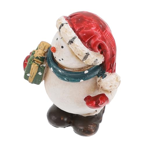 GRIRIW Figura de Muñeco Resina Decorativa para Navidad Adorno Vintage de Mesa para Ambiente Festivo Navideño Regalo para Hogar y Oficina
