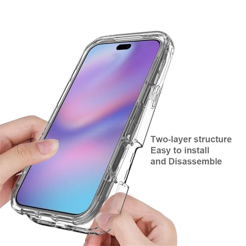 Coque iPhone 2025 Pro Max antichoc souple double couche transparente TPU - 3