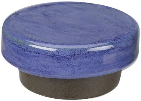 Creative StructuresMara Ceramic Stoneware Round Blue Lid for 16 Oz. Mug (Set of 2)