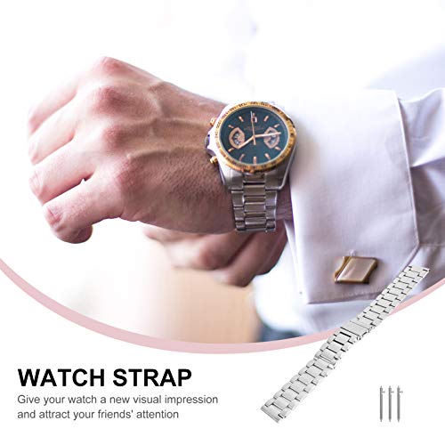 VILLCASE Compatível para Galaxy Relógio de Prata 3 Faixa De Relógio de Metal Relógio Pulseira de Tir